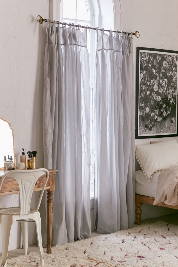 Plum Bow Gathered Voile Curtain Urban Outfitters