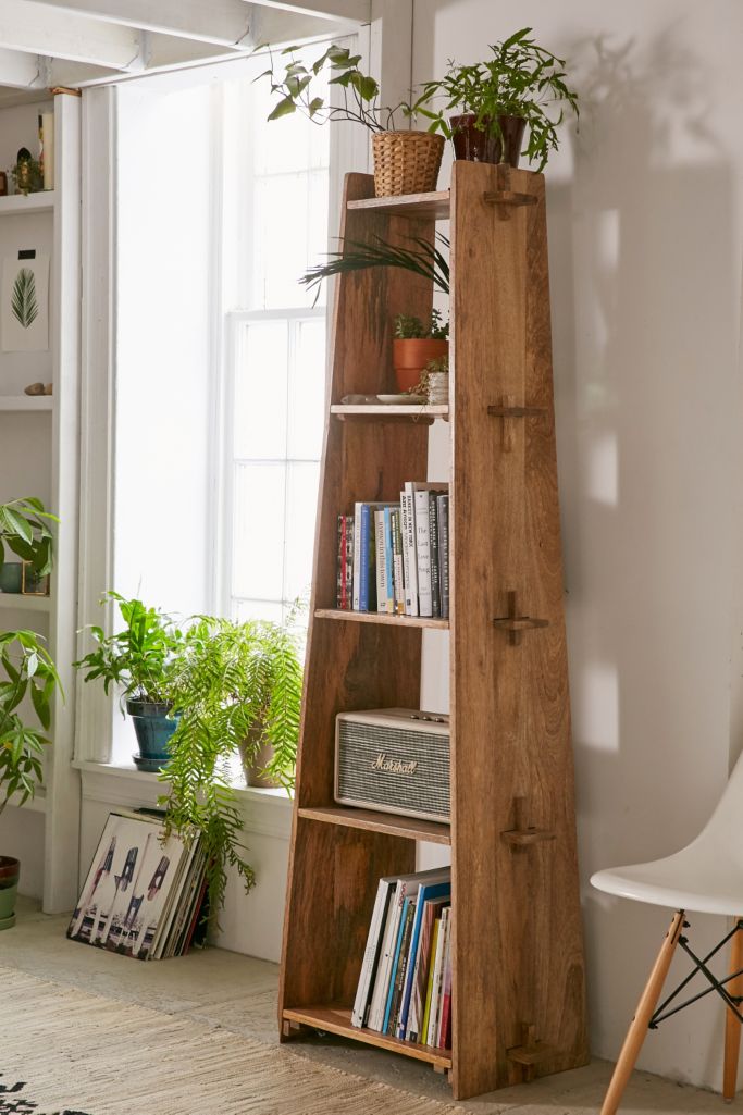 Riley Wooden Bookshelf Urban Outfitters