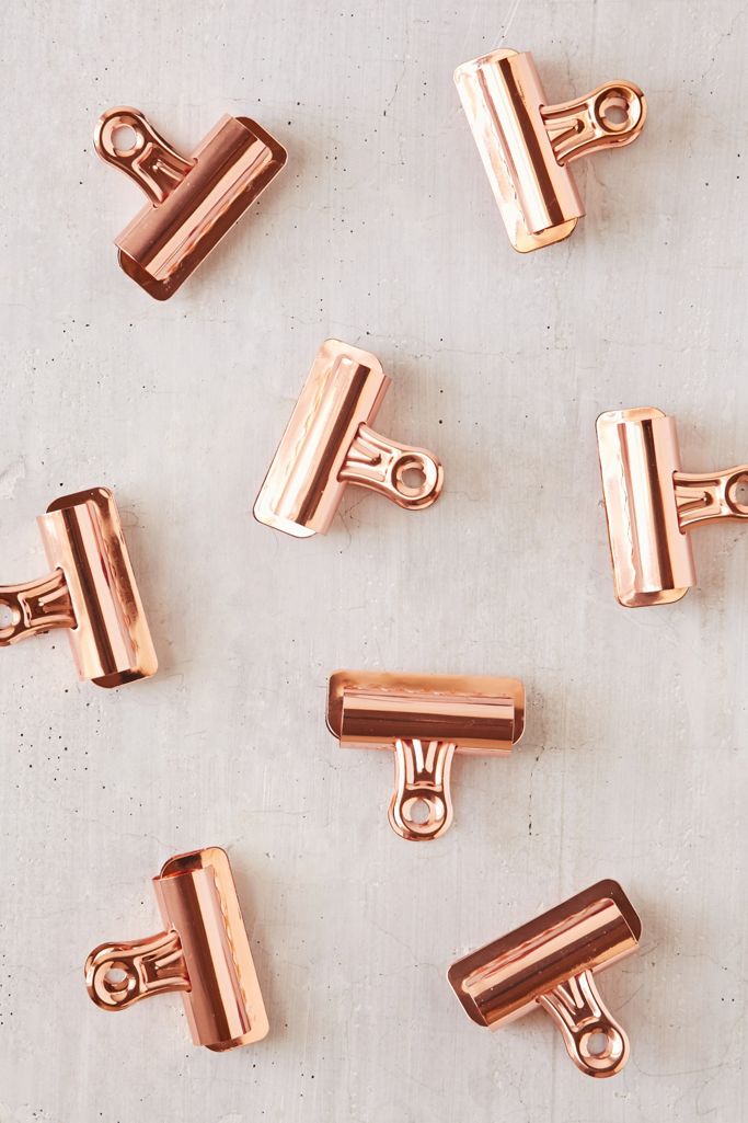 Copper Bulldog Clips Set Urban Outfitters