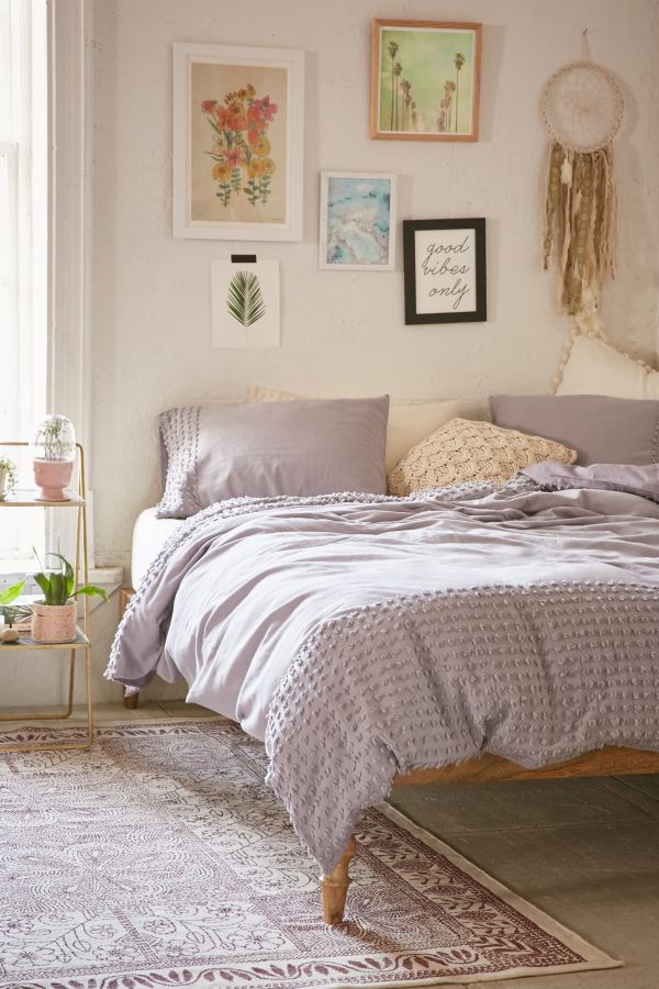 Plum Bow Tufted Dot Duvet Cover Urban Outfitters