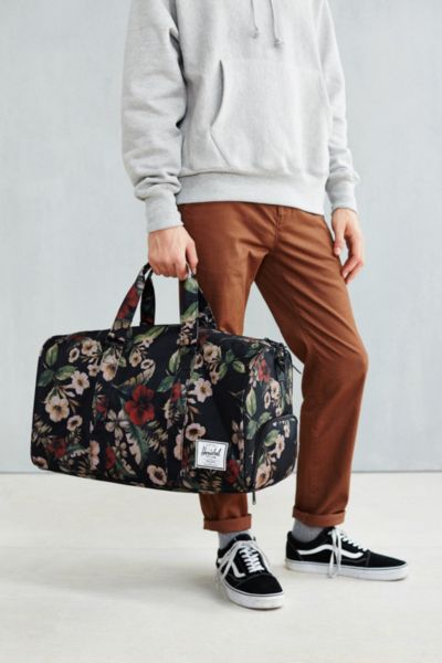 herschel floral duffle bag