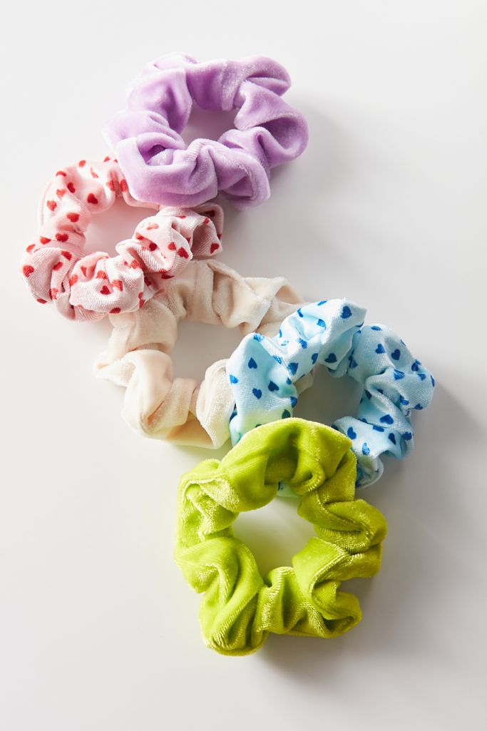 Velvet Hair Scrunchie Set Urban Outfitters