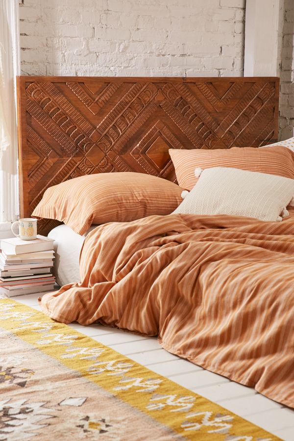 Amira Carved Wood Headboard Urban Outfitters