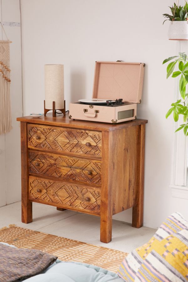 Amira Carved Wood Dresser Urban Outfitters