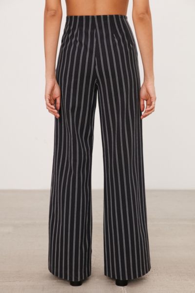 pinstripe flare jeans