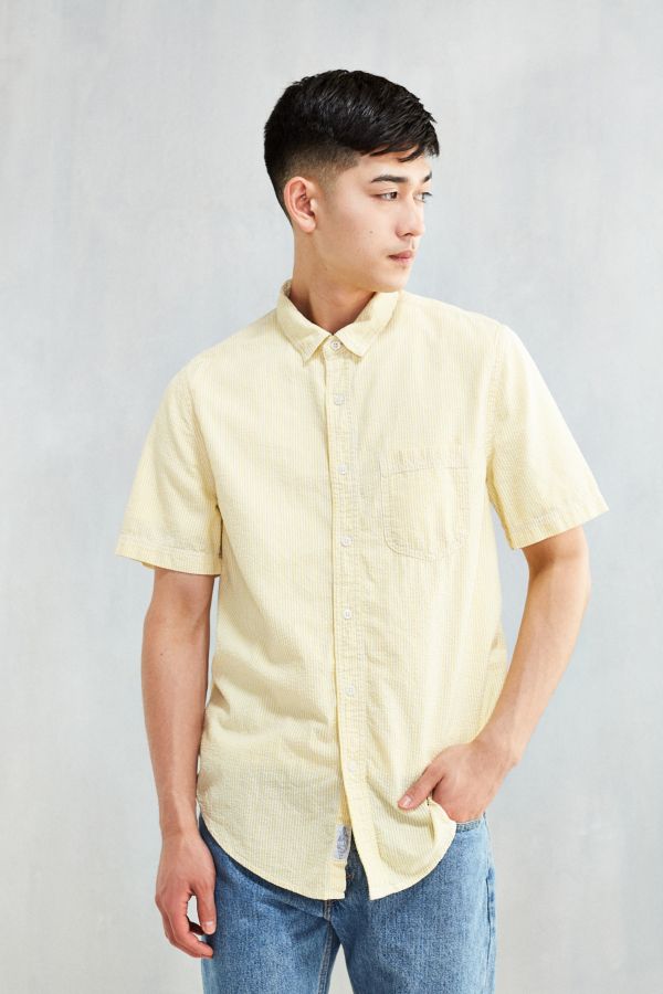 CPO Stripe Seersucker Short-Sleeve Button-Down Shirt | Urban Outfitters