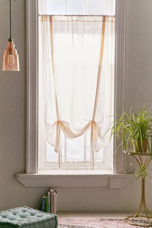 Swiss Dot Draped Shade Curtain Urban Outfitters