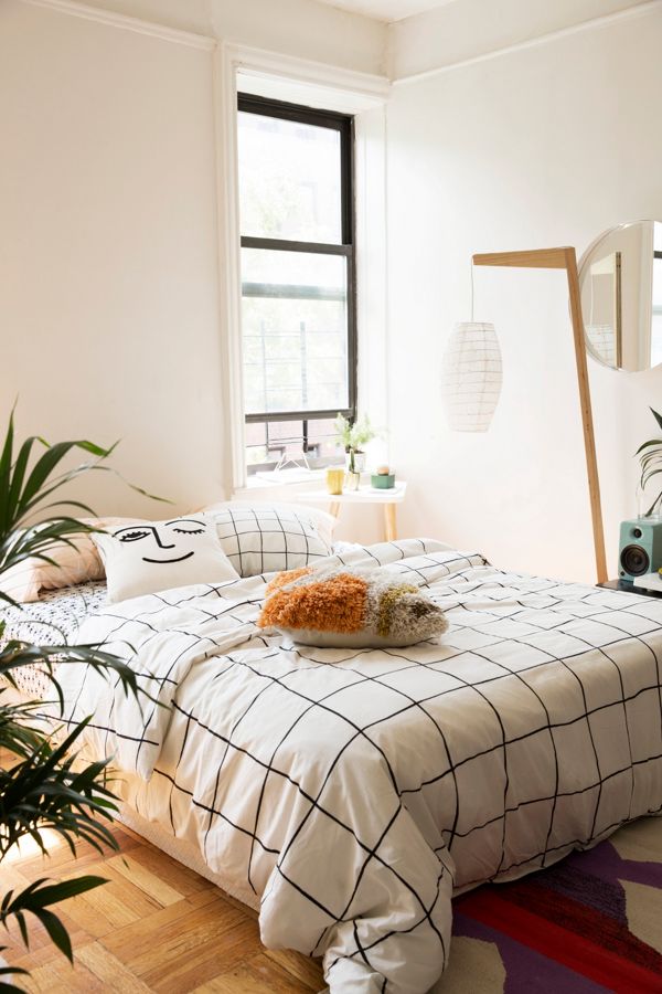 Wonky Grid Duvet Cover Urban Outfitters Canada
