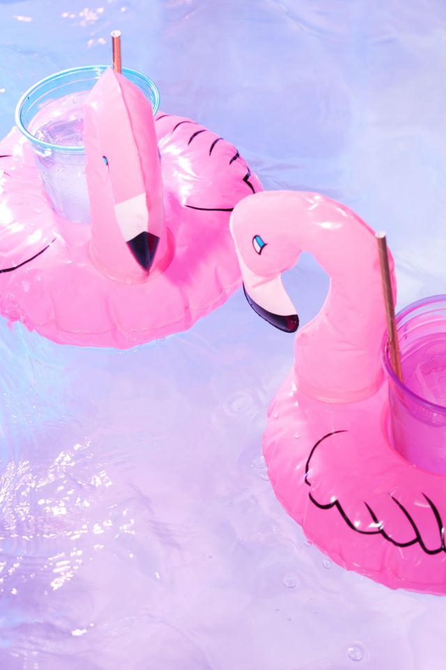 Flamingo Cup Holder Pool Float Set Urban Outfitters Canada