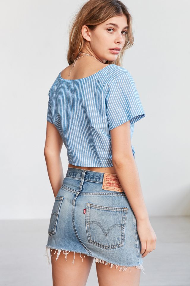 Urban Renewal Remade Denim Mini Skirt Urban Outfitters