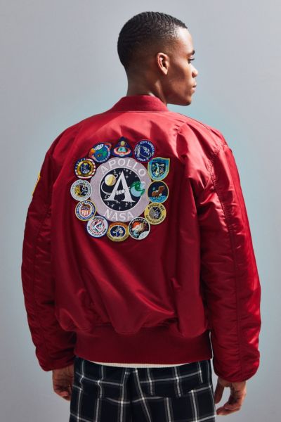 alpha industries nasa hoodie red