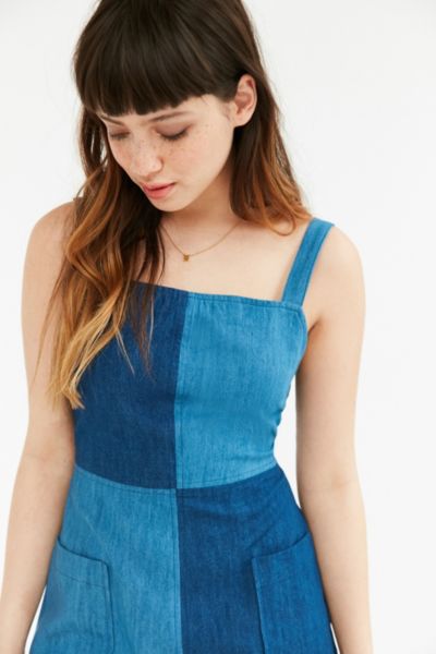 urban outfitters denim romper