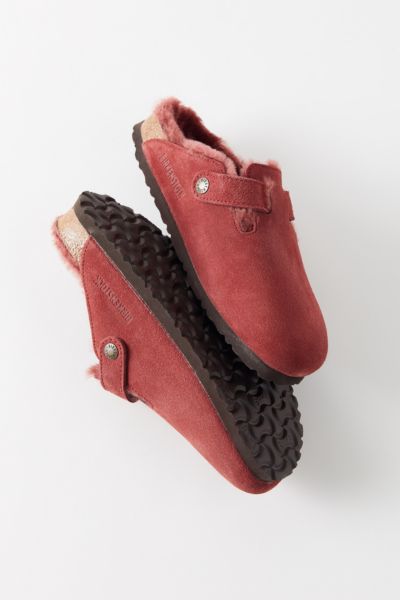 shearling lined birkenstock clogs