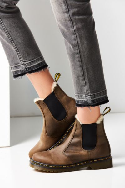 sherpa chelsea boots