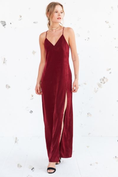 urban outfitters red slip dress