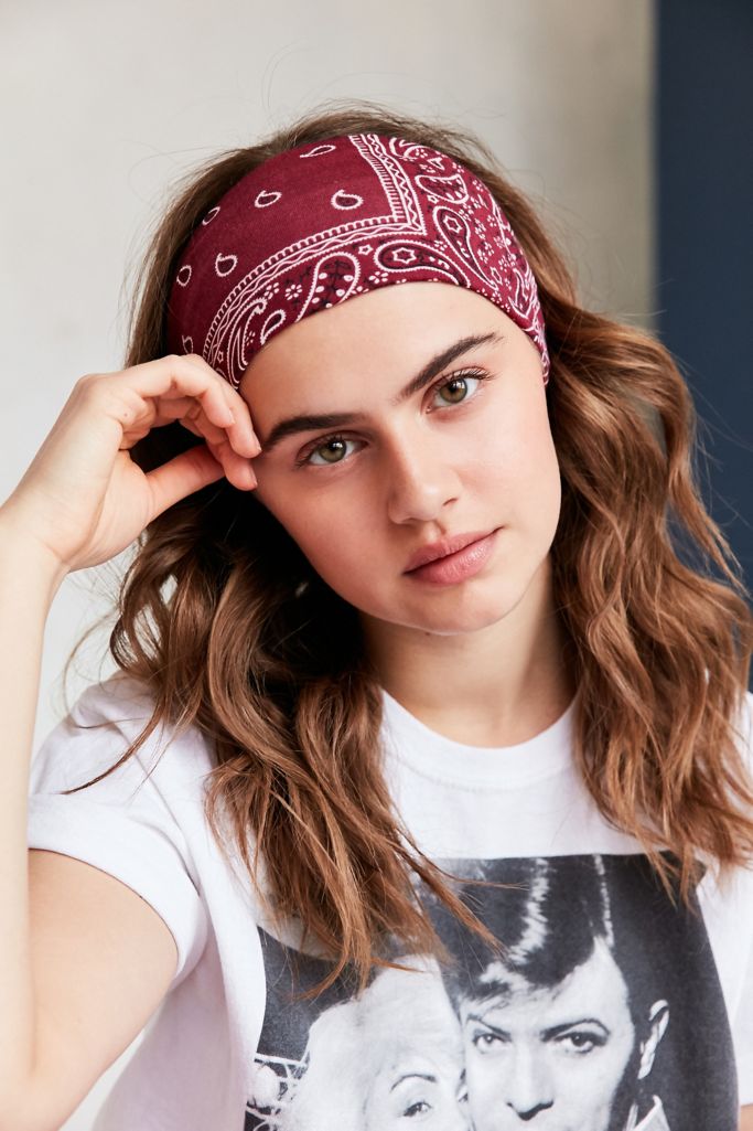 Maroon Bandana Headwrap | Urban Outfitters