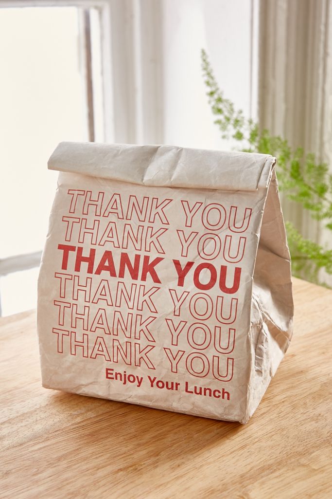 UO Souvenir Thank You Lunch Bag Urban Outfitters