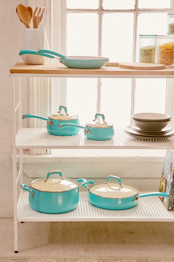 10Piece Pop Teal Cookware Set Urban Outfitters