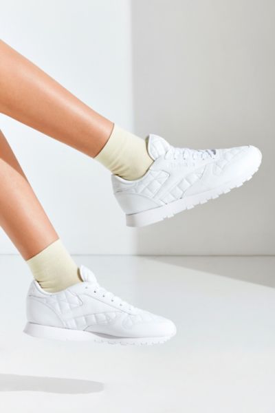 reebok classic quilted white