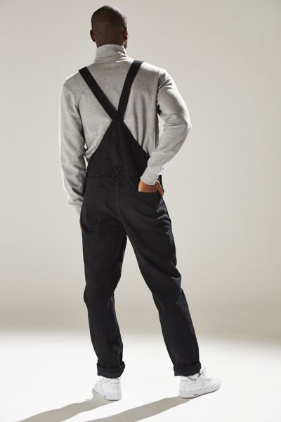 black jean overalls mens