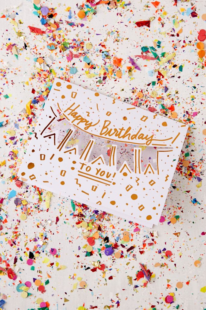 Thimblepress Confetti Birthday Card Urban Outfitters