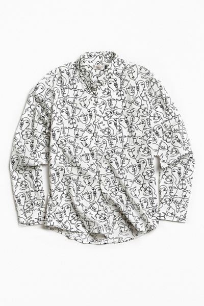 Oxford Lads Mannequin Face Button-Down Shirt | Urban Outfitters