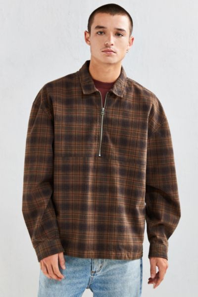 half flannel half sweatshirt