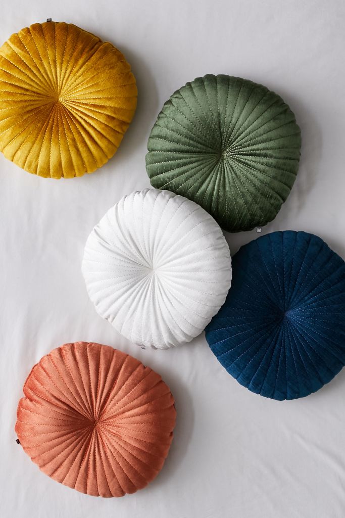 Shelly Round Velvet Pillow Urban Outfitters