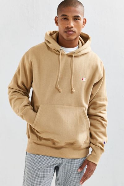 champion reverse weave tan pullover hoodie