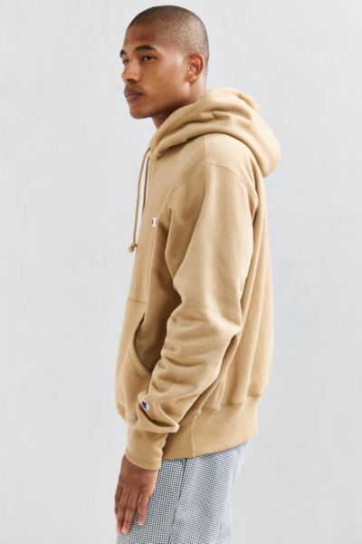 taupe champion reverse weave hoodie