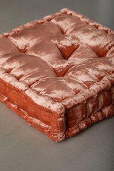 Slide View: 3: Ruthie Velvet Floor Pillow