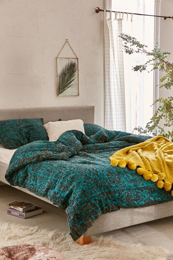 Worn Damask Comforter Urban Outfitters