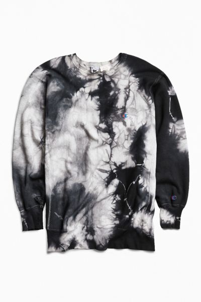 tie dye champion crewneck