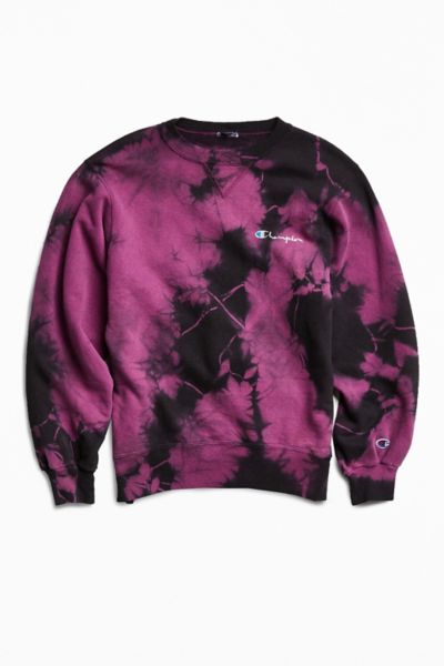 purple tie dye champion hoodie