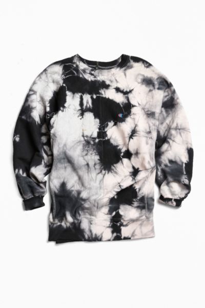 black tie dye champion hoodie