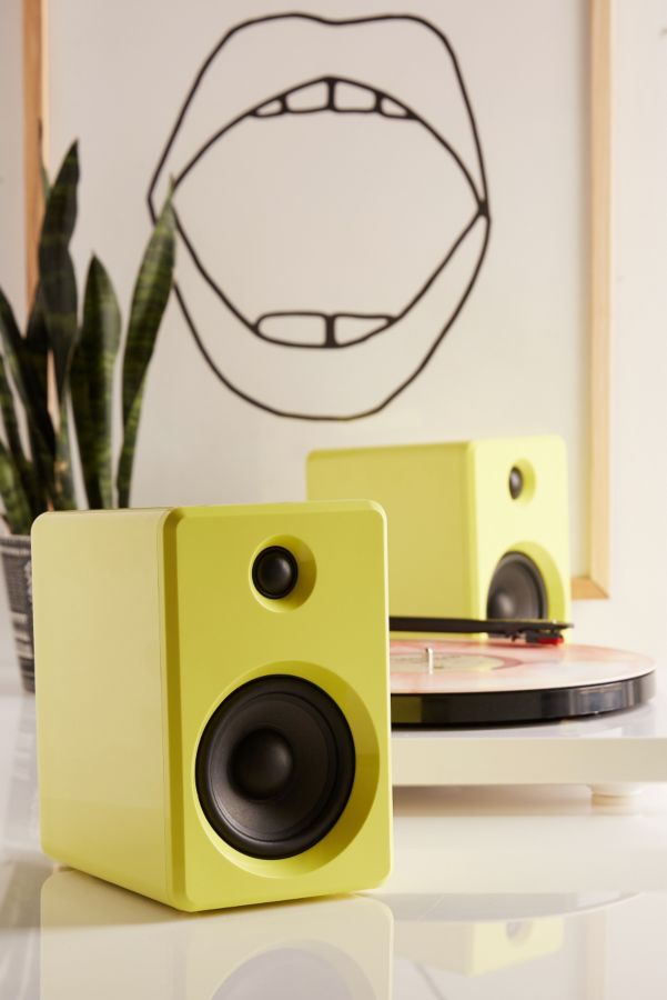 Le 43 Wireless Bookshelf Speakers Set Yellow Urban Outfitters