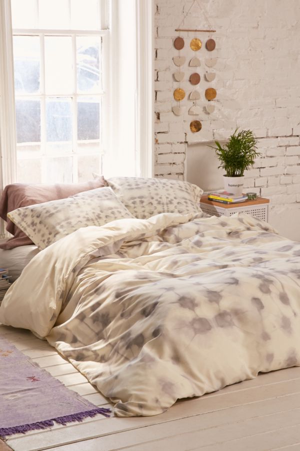 Jacqueline Maldonado For Deny Mirror Dye Light Grey Duvet Cover