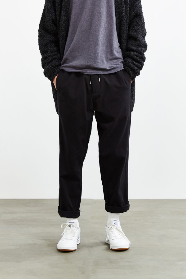 UO Elastic Waist Brushed Menswear Pant Urban Outfitters