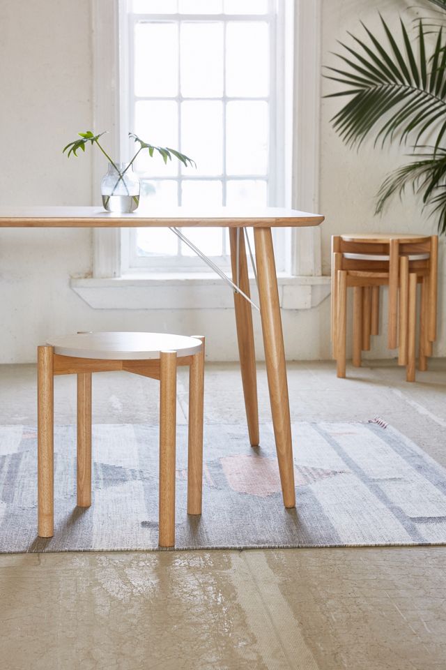 Otto Wood Stacking Stool Urban Outfitters