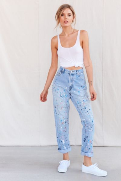 levis paint splatter jeans