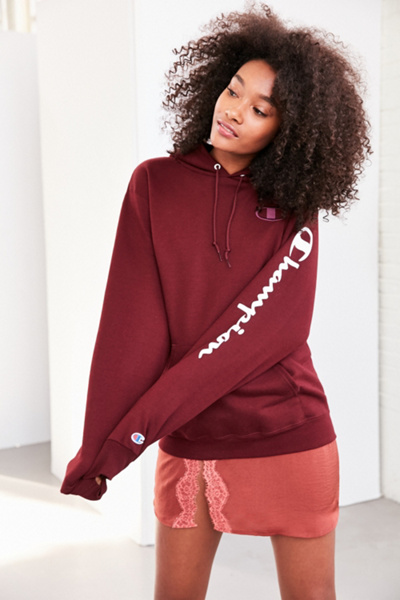 champion hoodie maroon