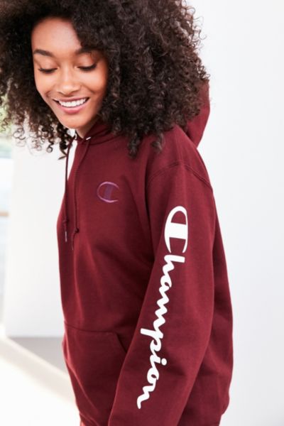 maroon champion sweatshirt womens