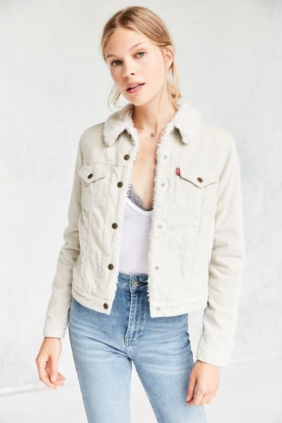 levi's sherpa lined corduroy trucker jacket