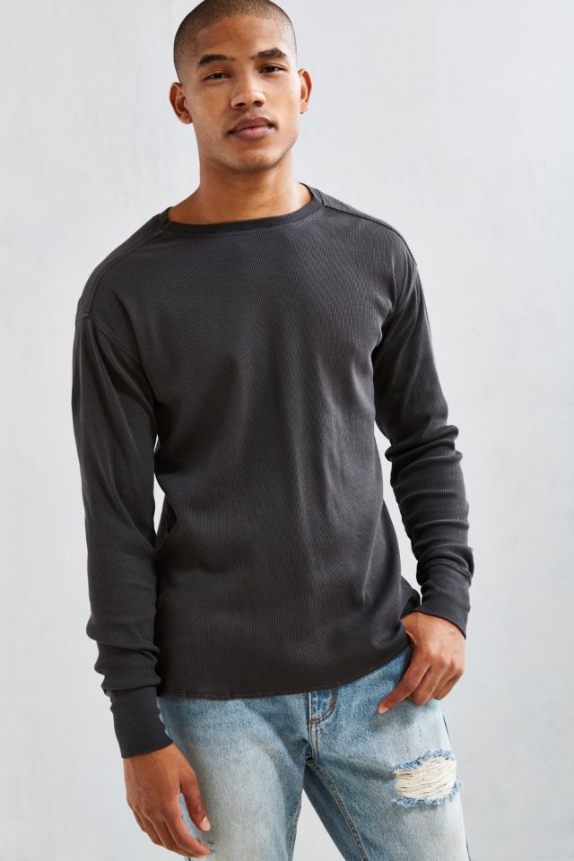 UO Essential Ribbed Thermal Long Sleeve Tee | Urban Outfitters