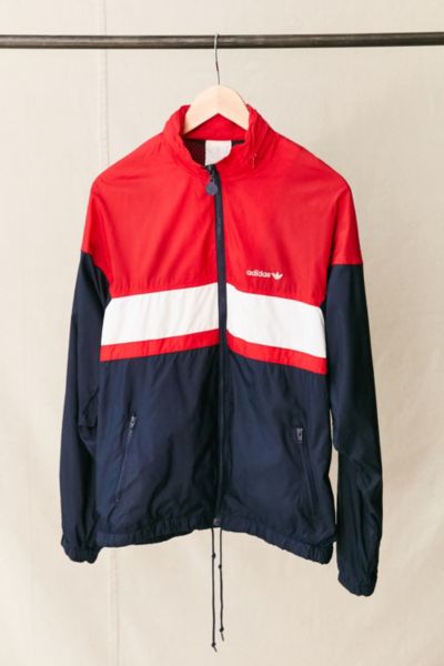 adidas blue windbreaker jacket