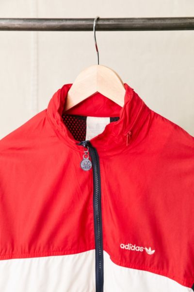 adidas vintage windbreaker red