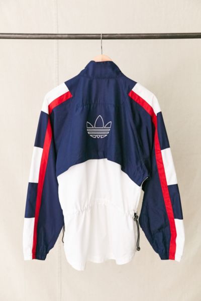 red and blue adidas jacket