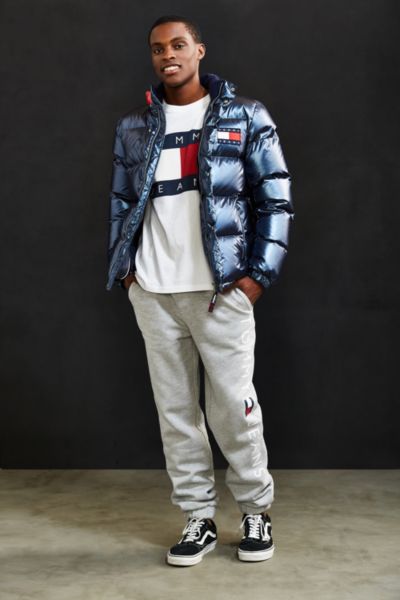 tommy hilfiger puffer jacket urban outfitters