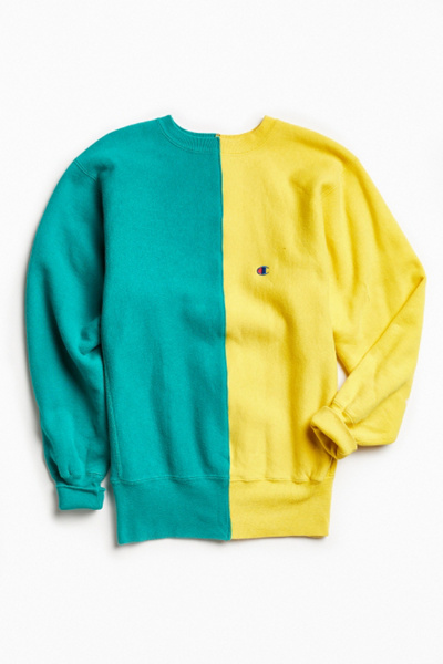 green and yellow sweatshirt