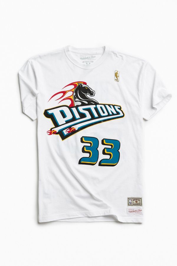 Mitchell & Ness Detroit Pistons Grant Hill Name and Number Shirt weiß 